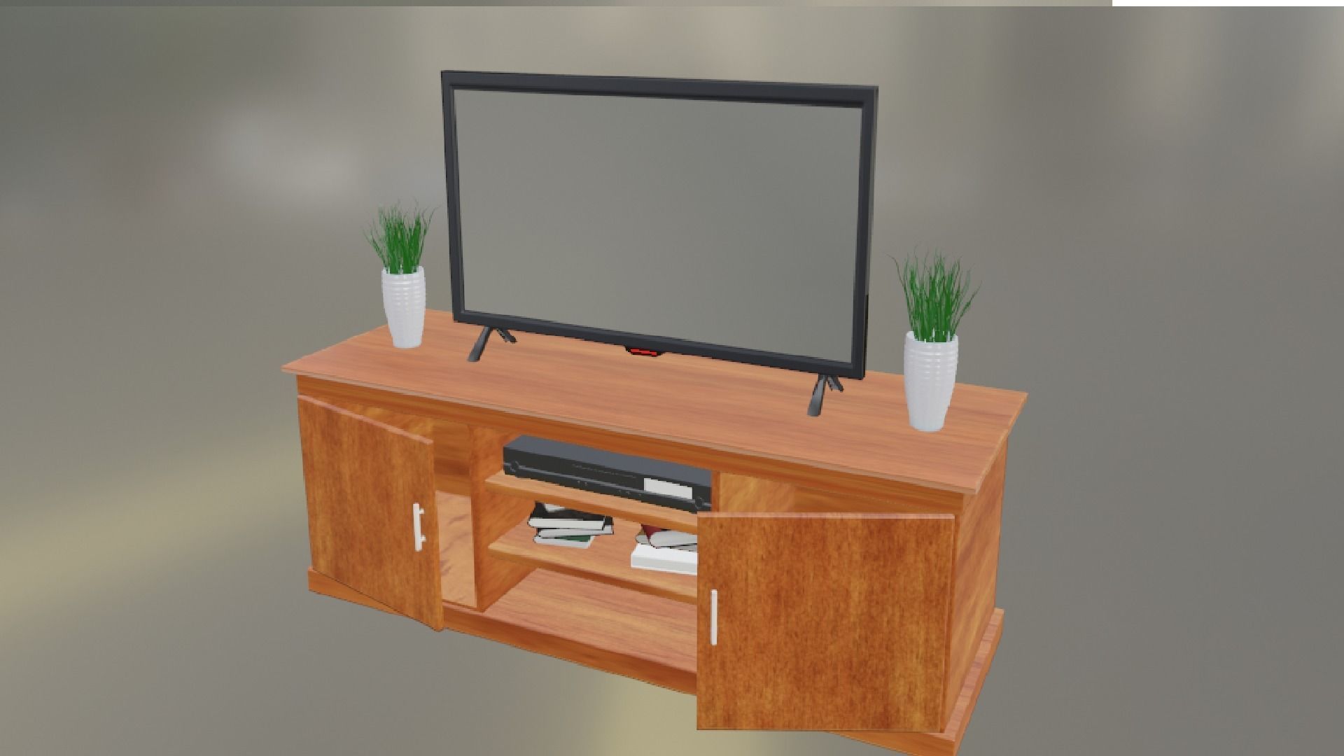 TV table Low-poly 3D model_32