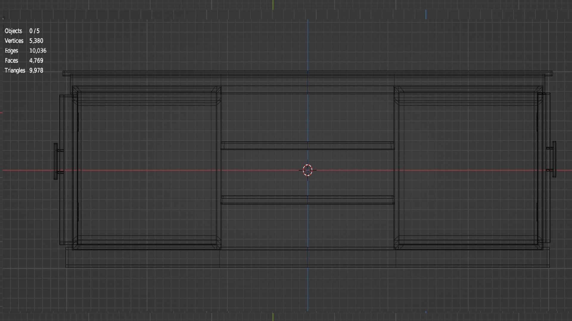 TV table Low-poly 3D model_19