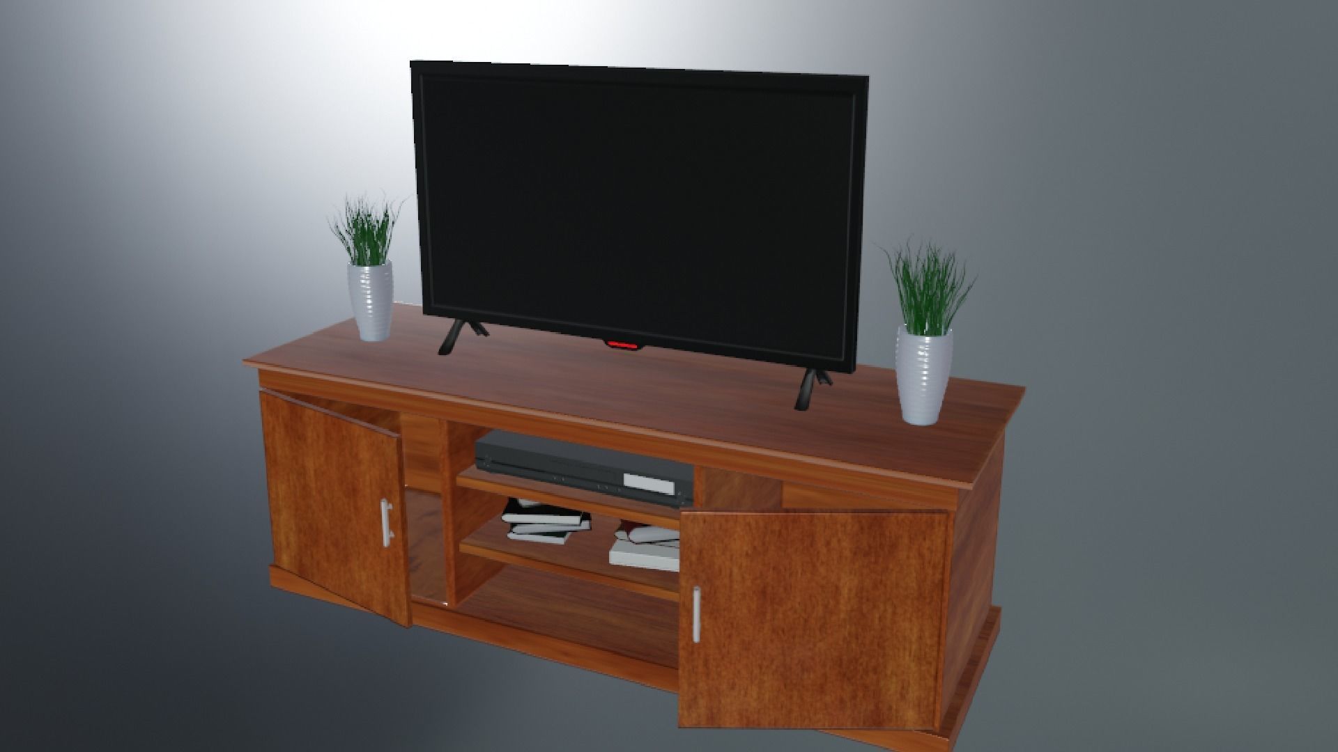 TV table Low-poly 3D model_2