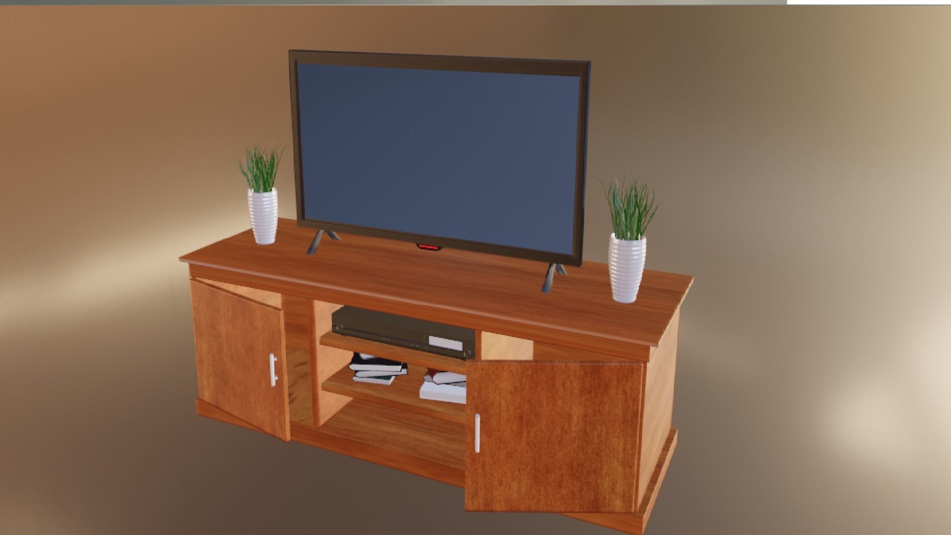 TV table Low-poly 3D model_33