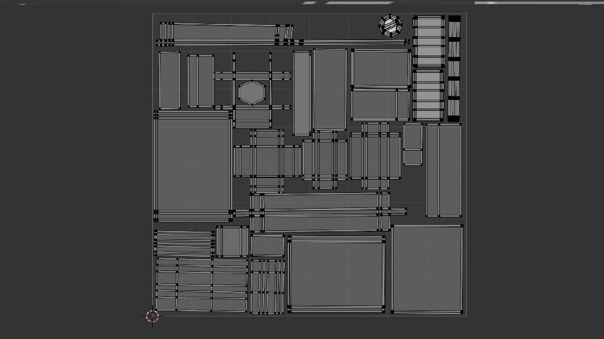 TV table Low-poly 3D model_28