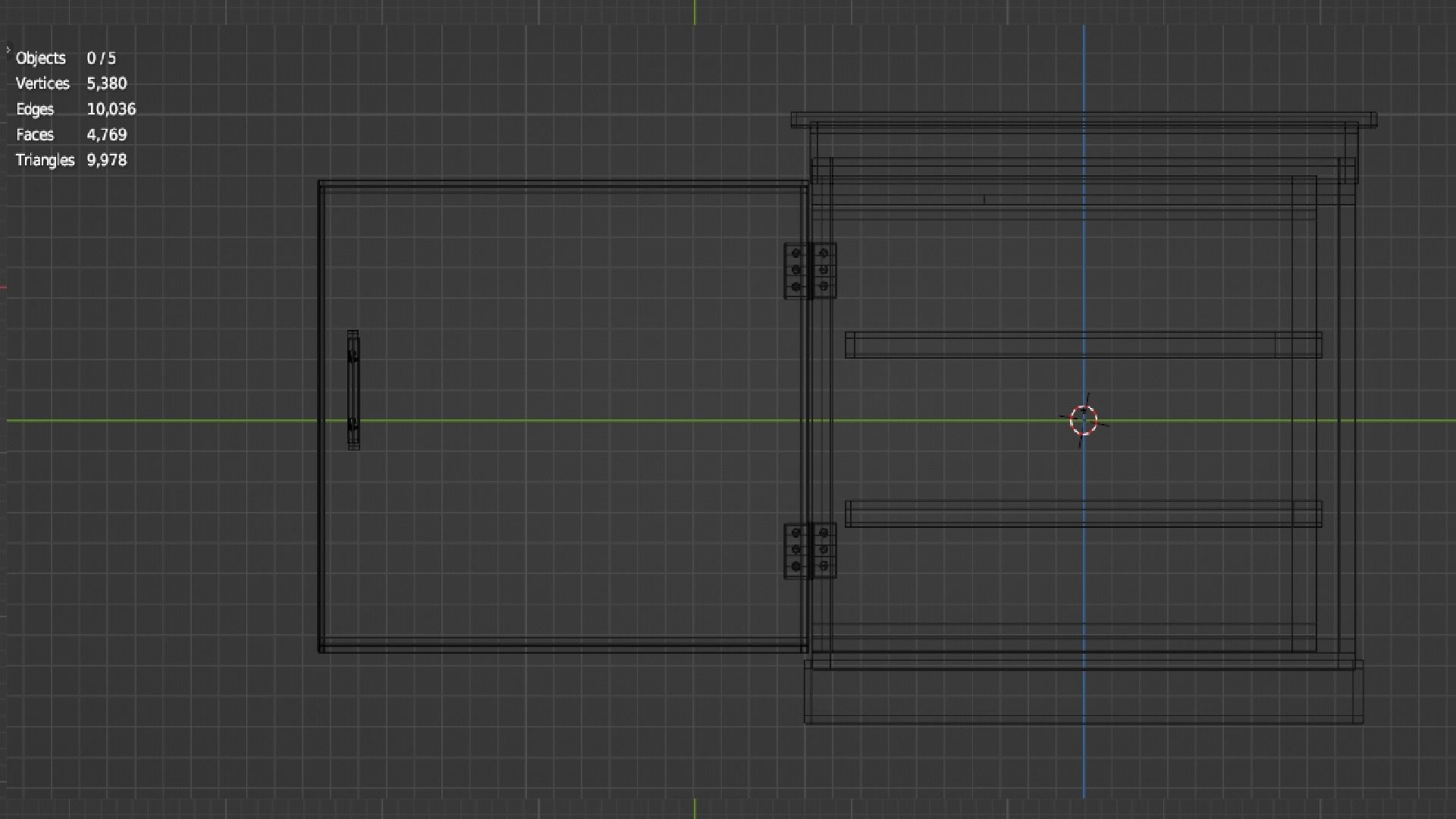TV table Low-poly 3D model_18