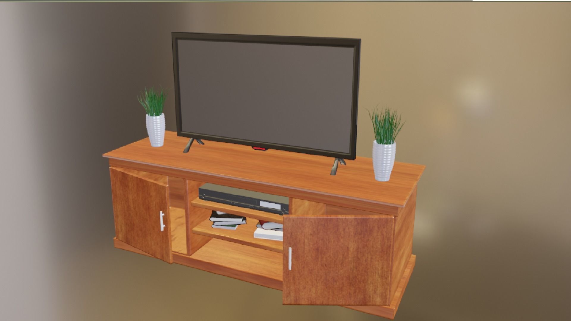 TV table Low-poly 3D model_35