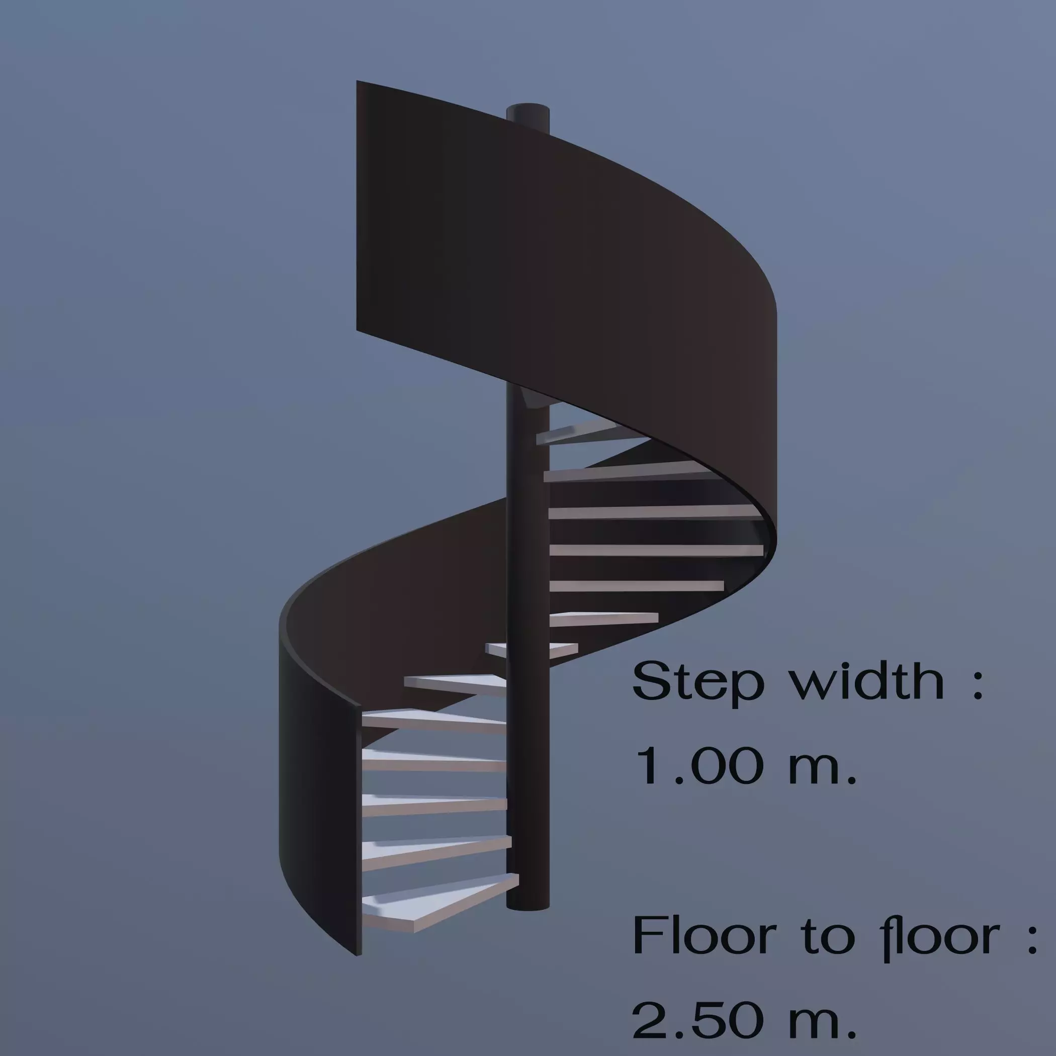 Spiral stair 2023-0002 3D model_0
