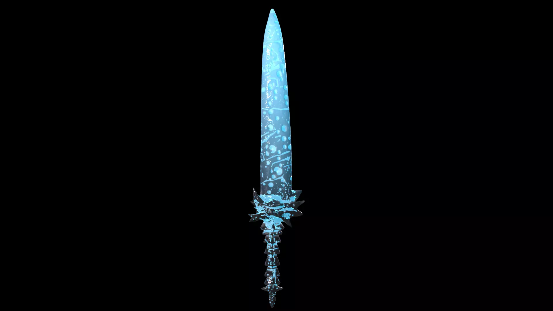 Fantasty sword Moonblade Low-poly 3D model