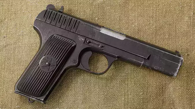 TT-33 Tokarev Low-poly 3D model