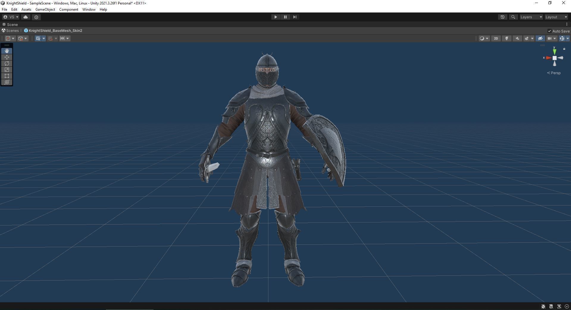 KnightShield Low-poly 3D model_22