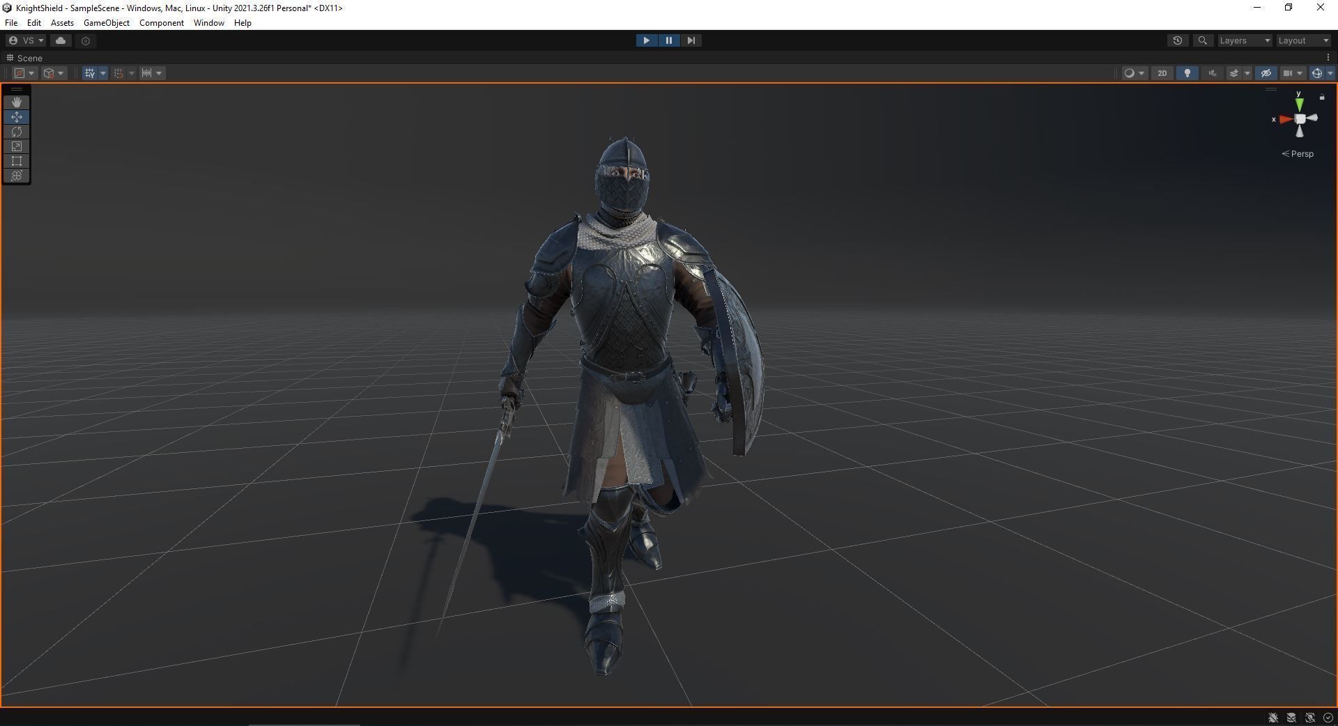 KnightShield Low-poly 3D model_19