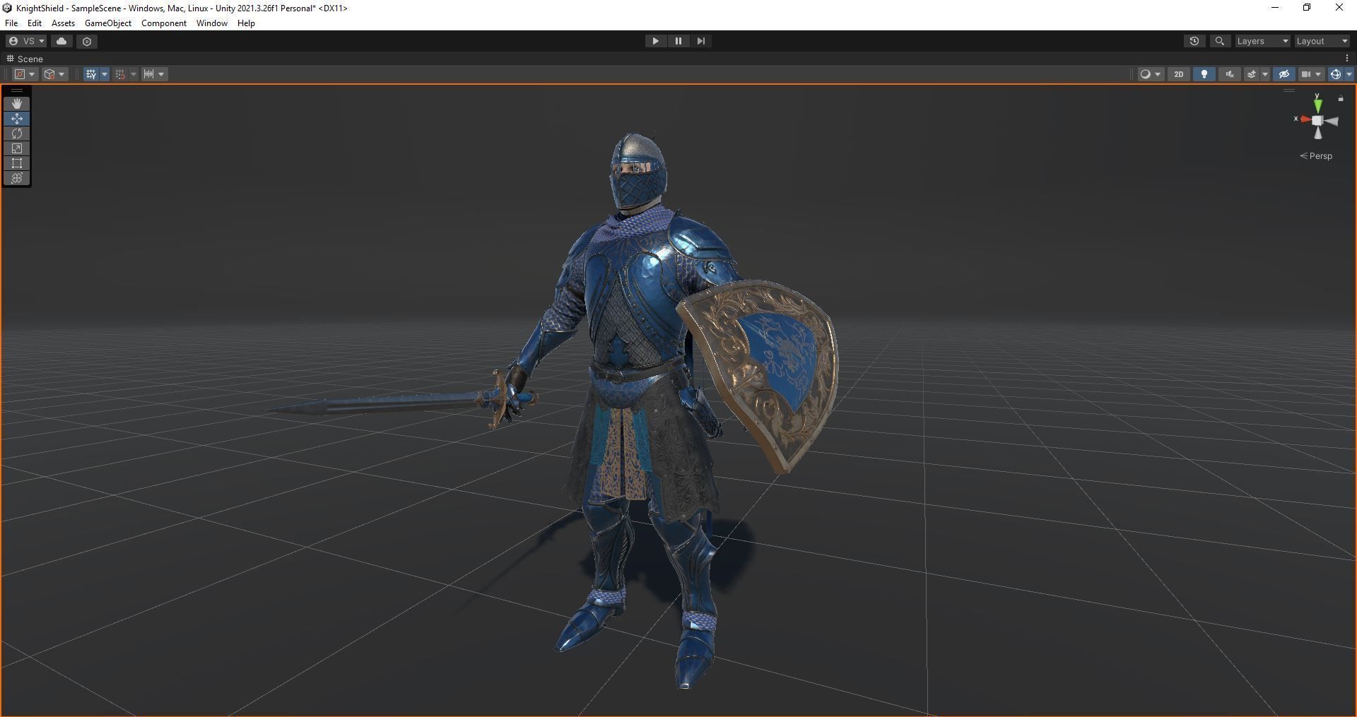 KnightShield Low-poly 3D model_20
