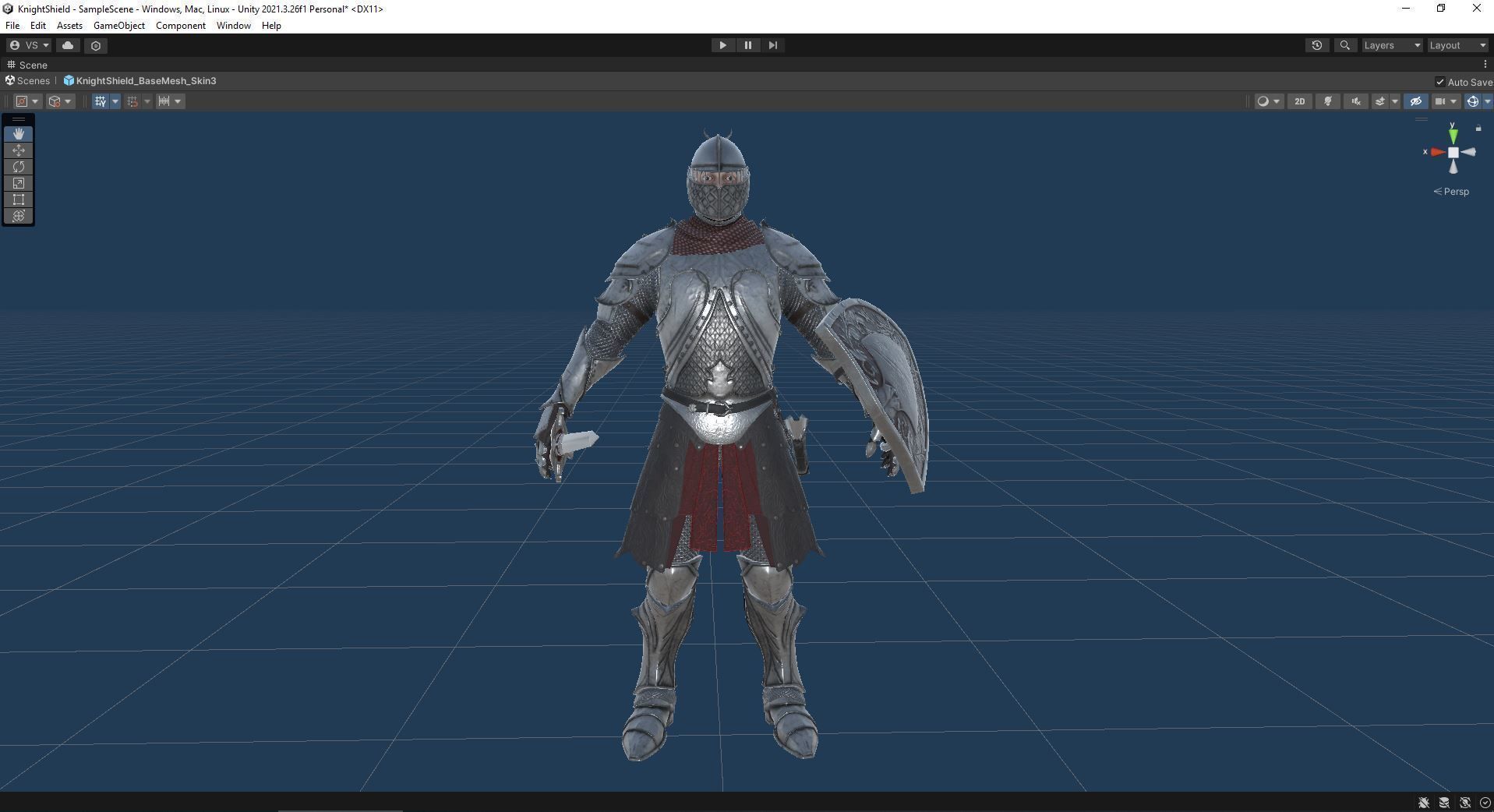 KnightShield Low-poly 3D model_17