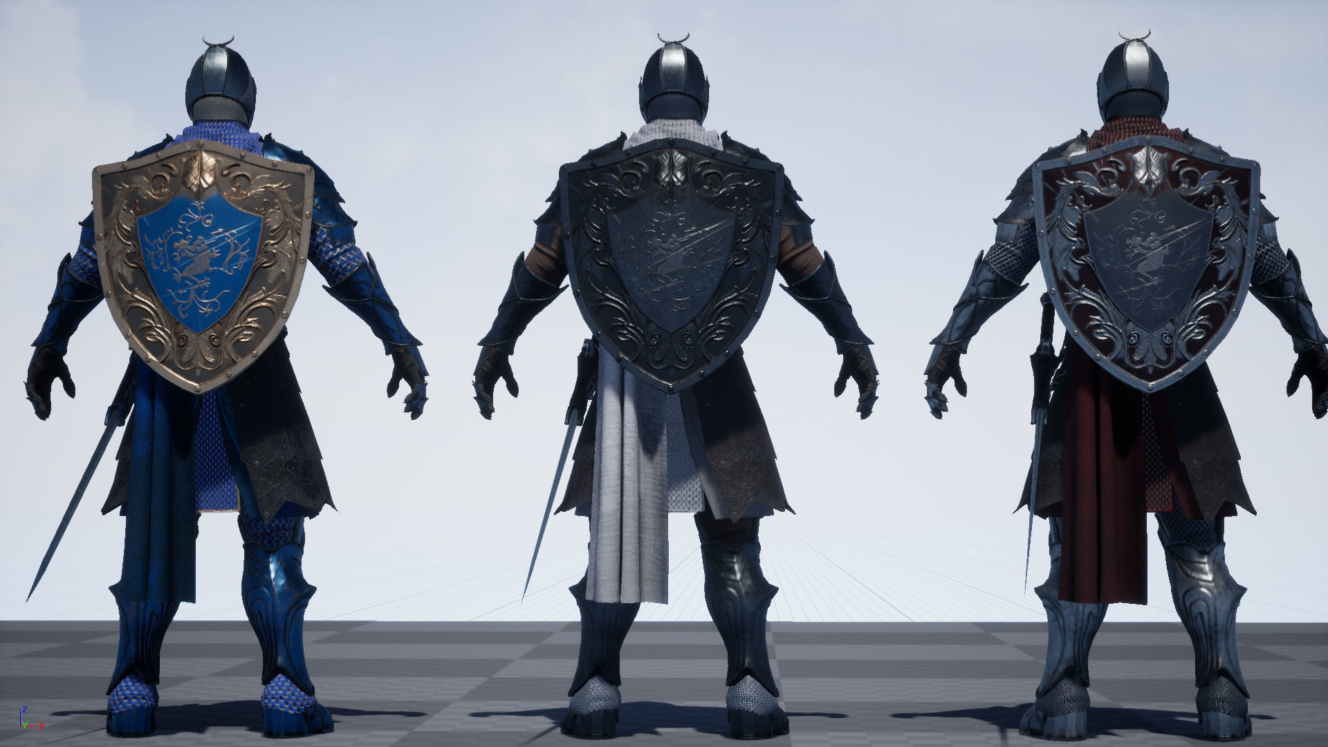 KnightShield Low-poly 3D model_30