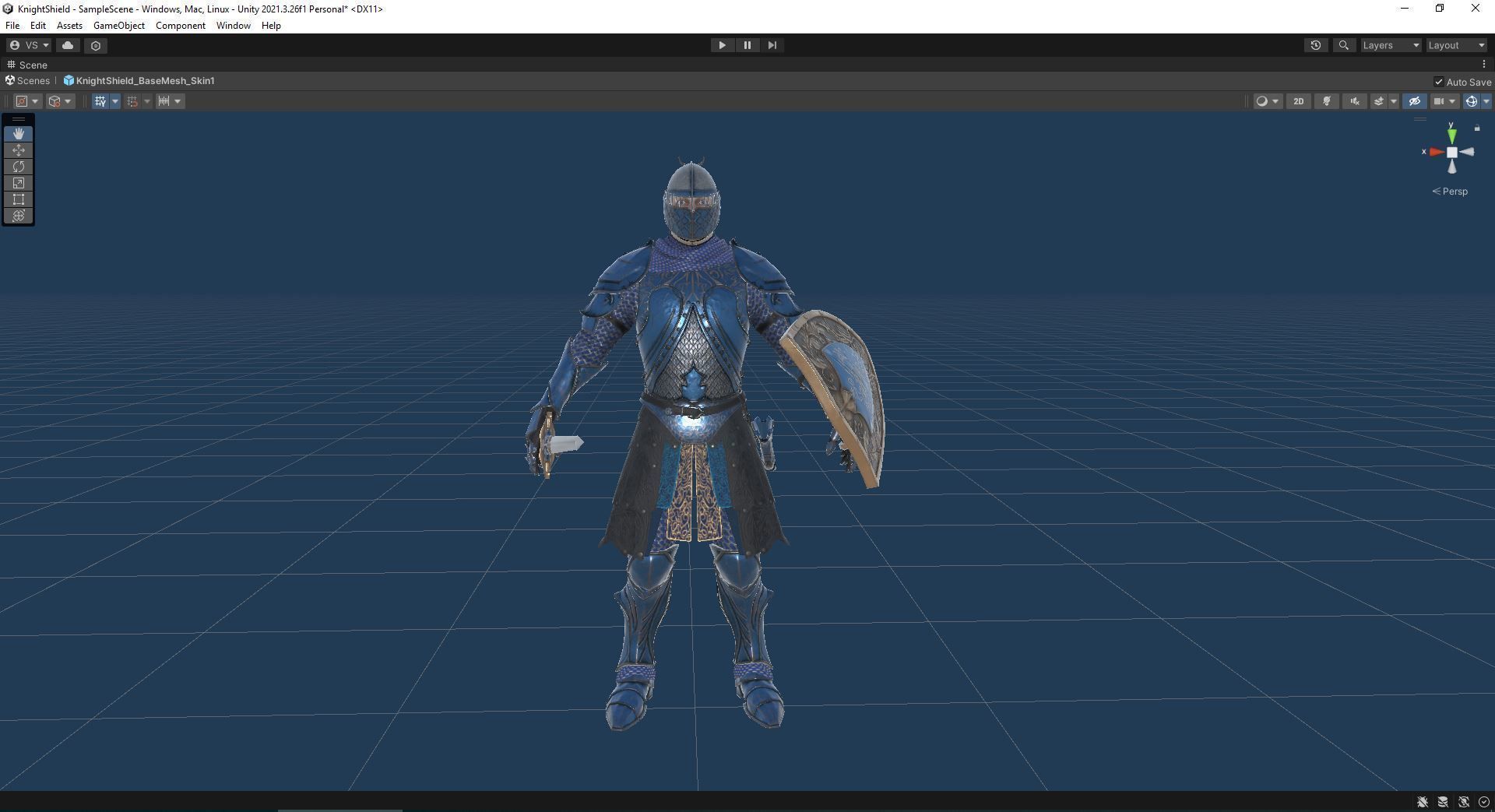 KnightShield Low-poly 3D model_21