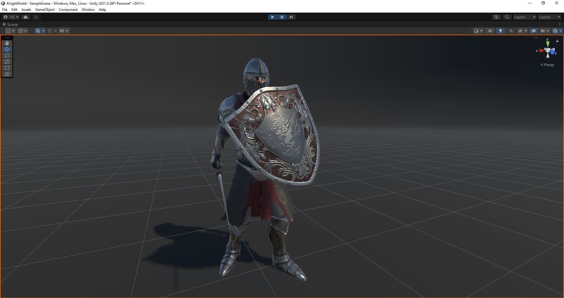 KnightShield Low-poly 3D model_18
