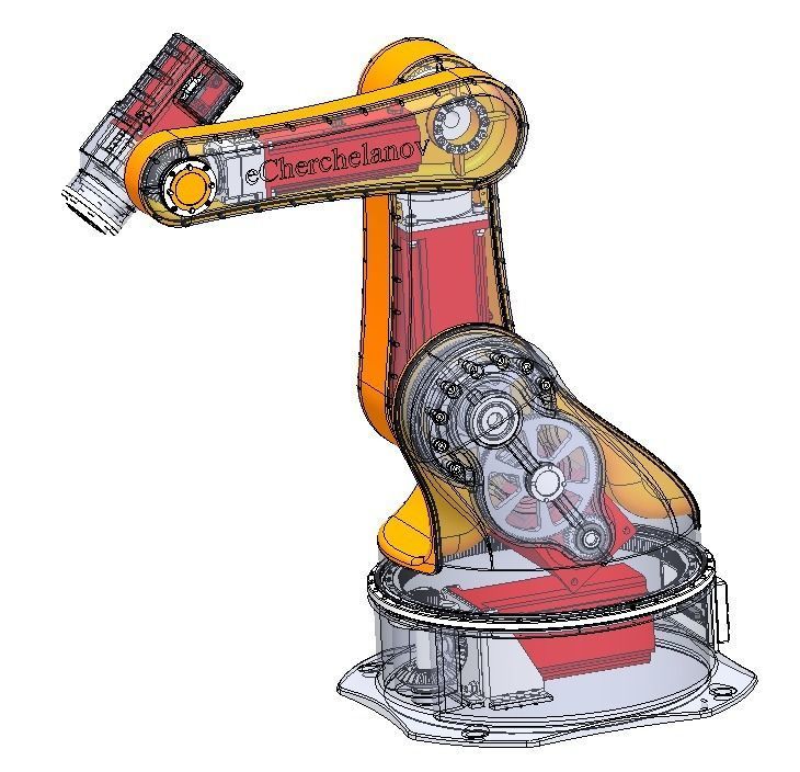 5 axis industrial robot 3D model_6