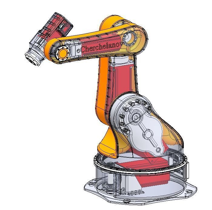 5 axis industrial robot 3D model_5
