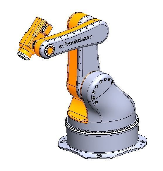5 axis industrial robot 3D model_0