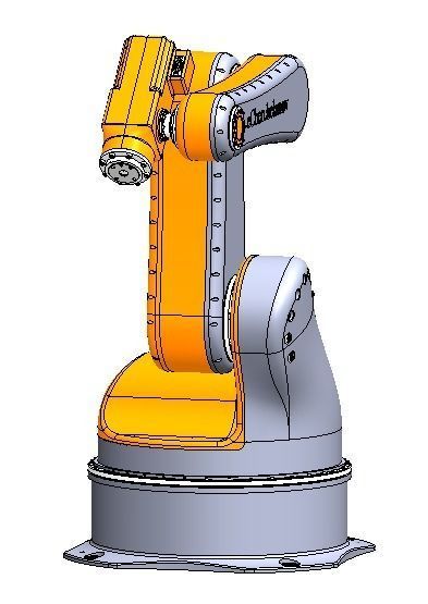 5 axis industrial robot 3D model_2