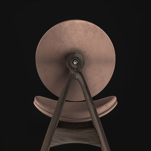 Overgaard and Dyrman Circle Dining Chair 3D model 4