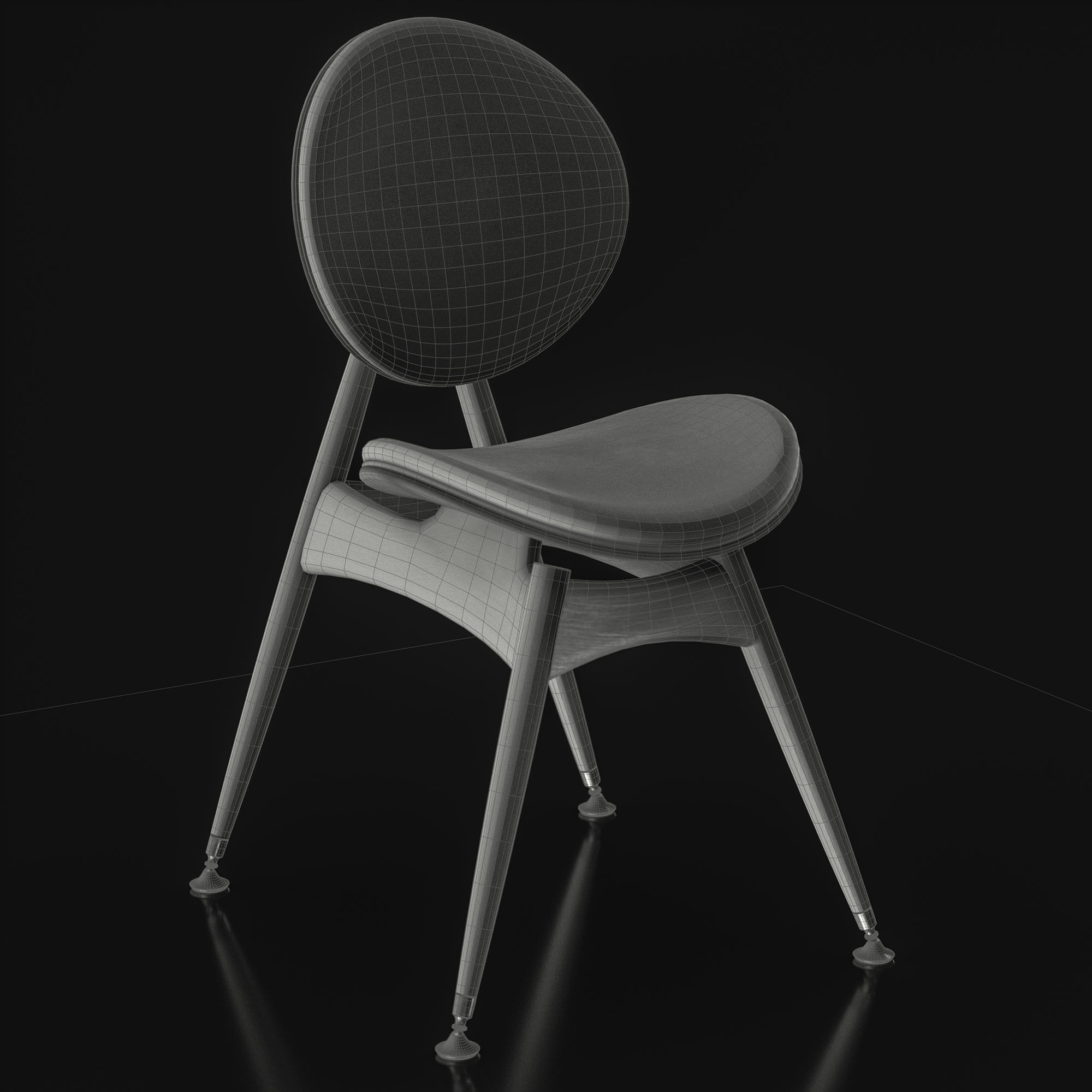 Overgaard and Dyrman Circle Dining Chair 3D model_14