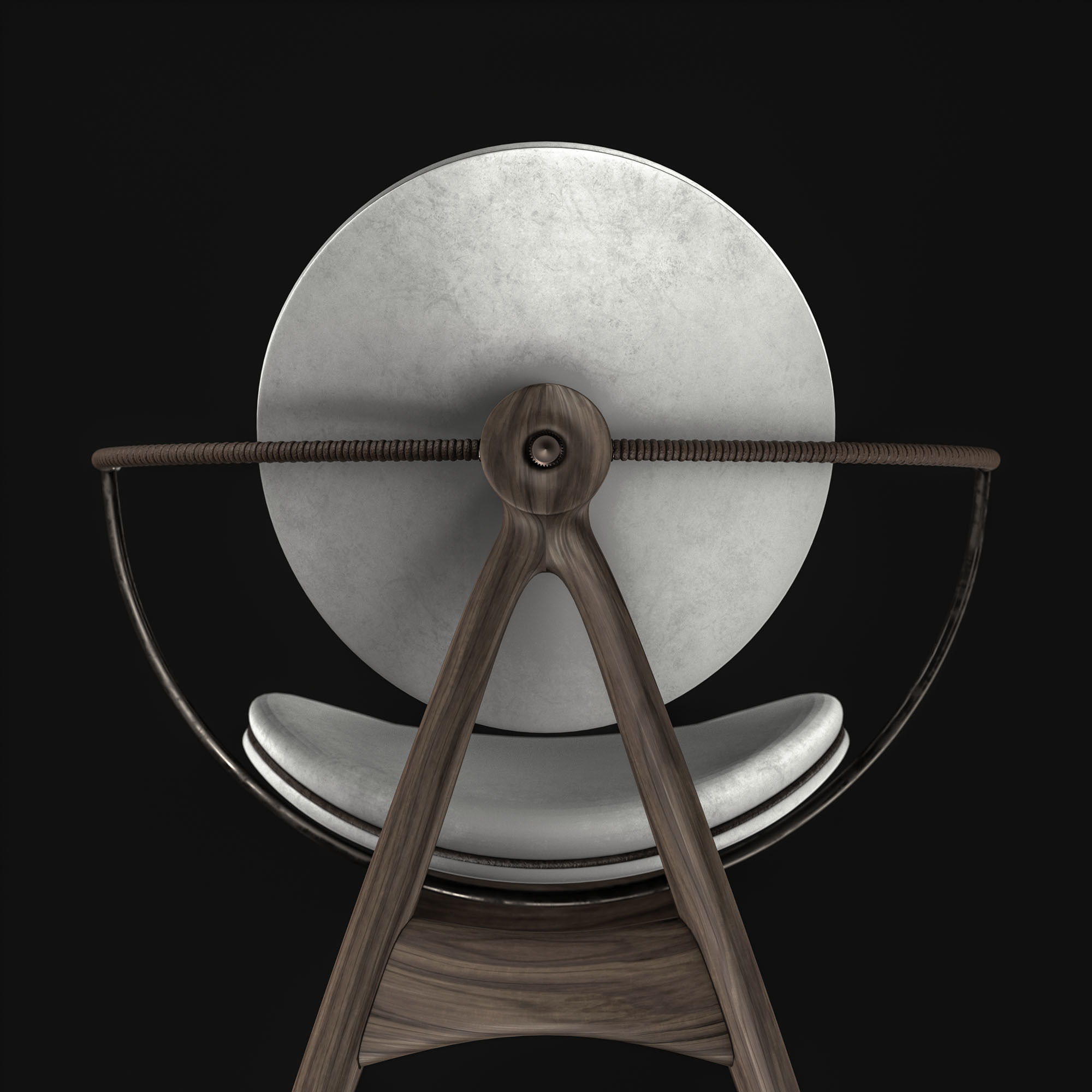 Overgaard and Dyrman Circle Dining Chair 3D model_7