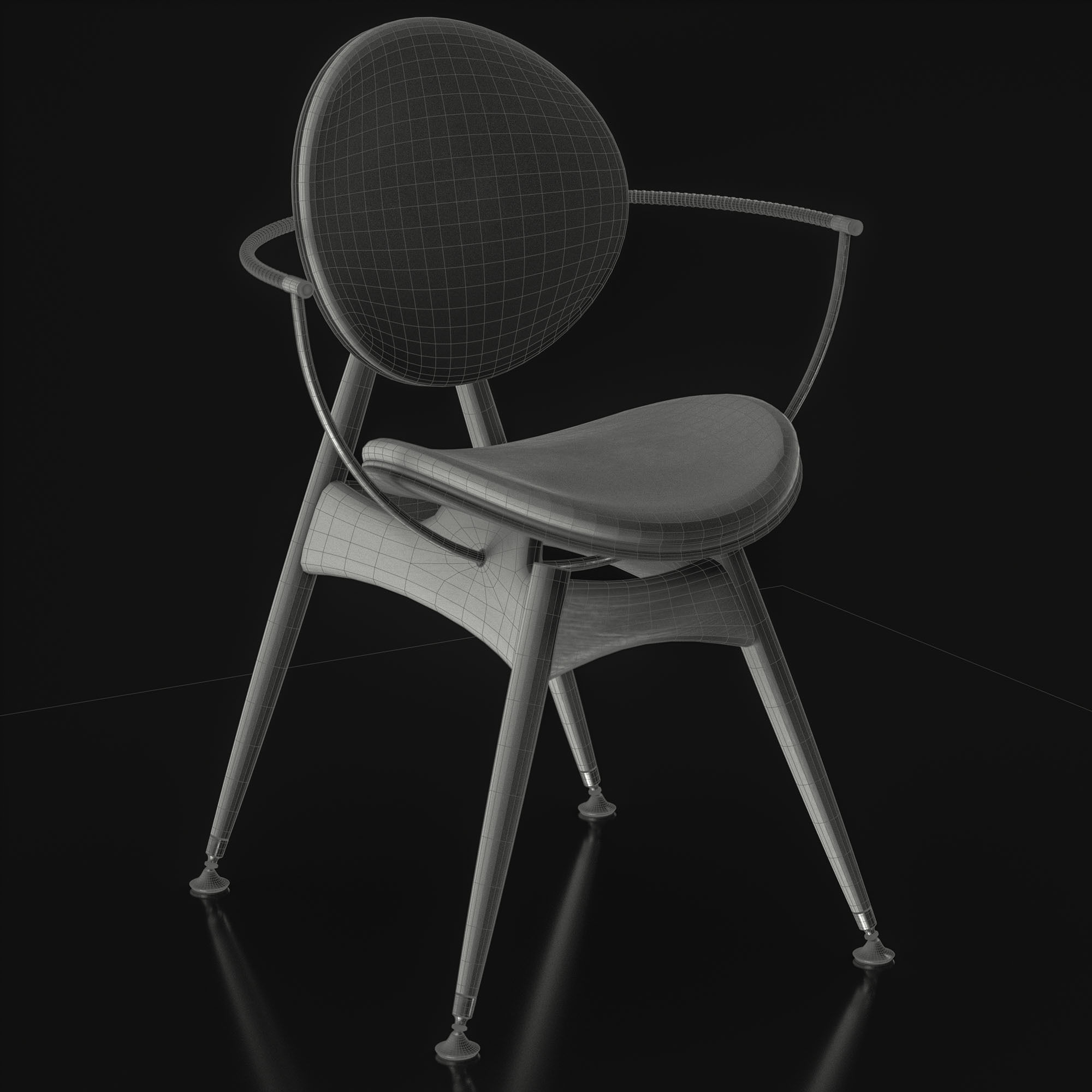 Overgaard and Dyrman Circle Dining Chair 3D model_19