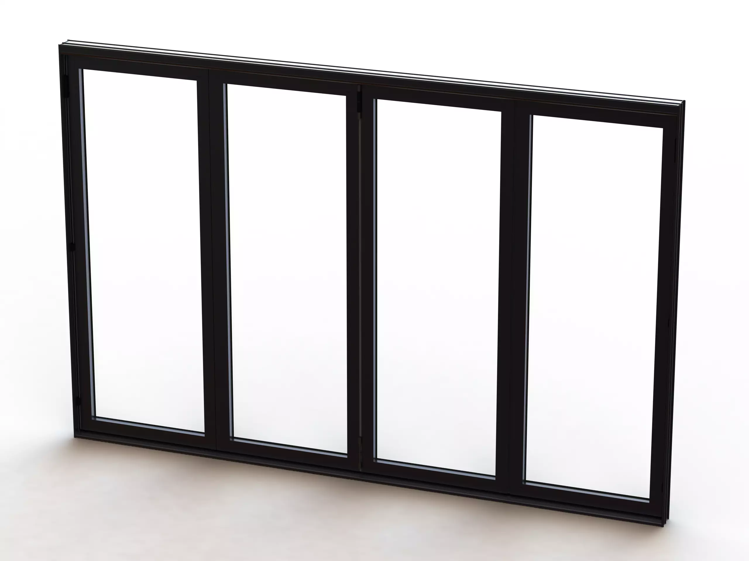 Aluminium Bifold Door 4 Panels 3D model_0