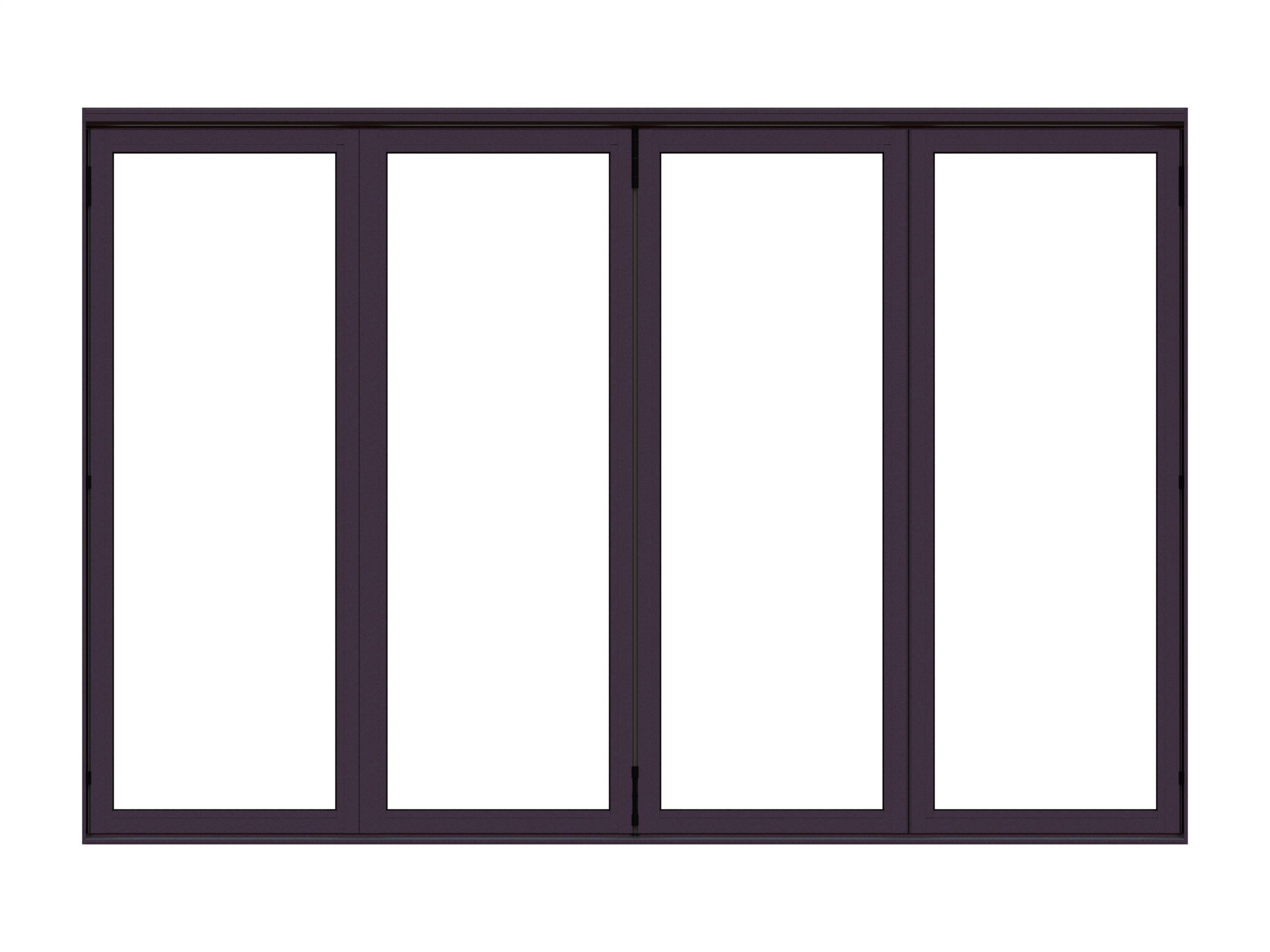 Aluminium Bifold Door 4 Panels 3D model_1