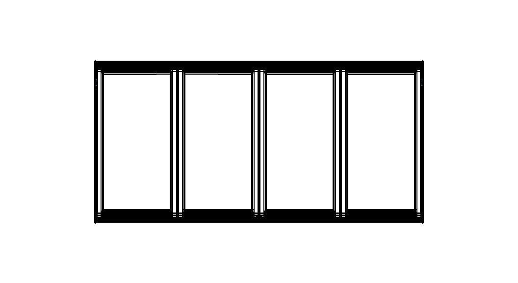 Aluminium Bifold Door 4 Panels 3D model_12