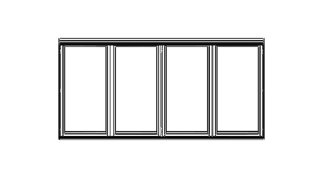 Aluminium Bifold Door 4 Panels 3D model_10
