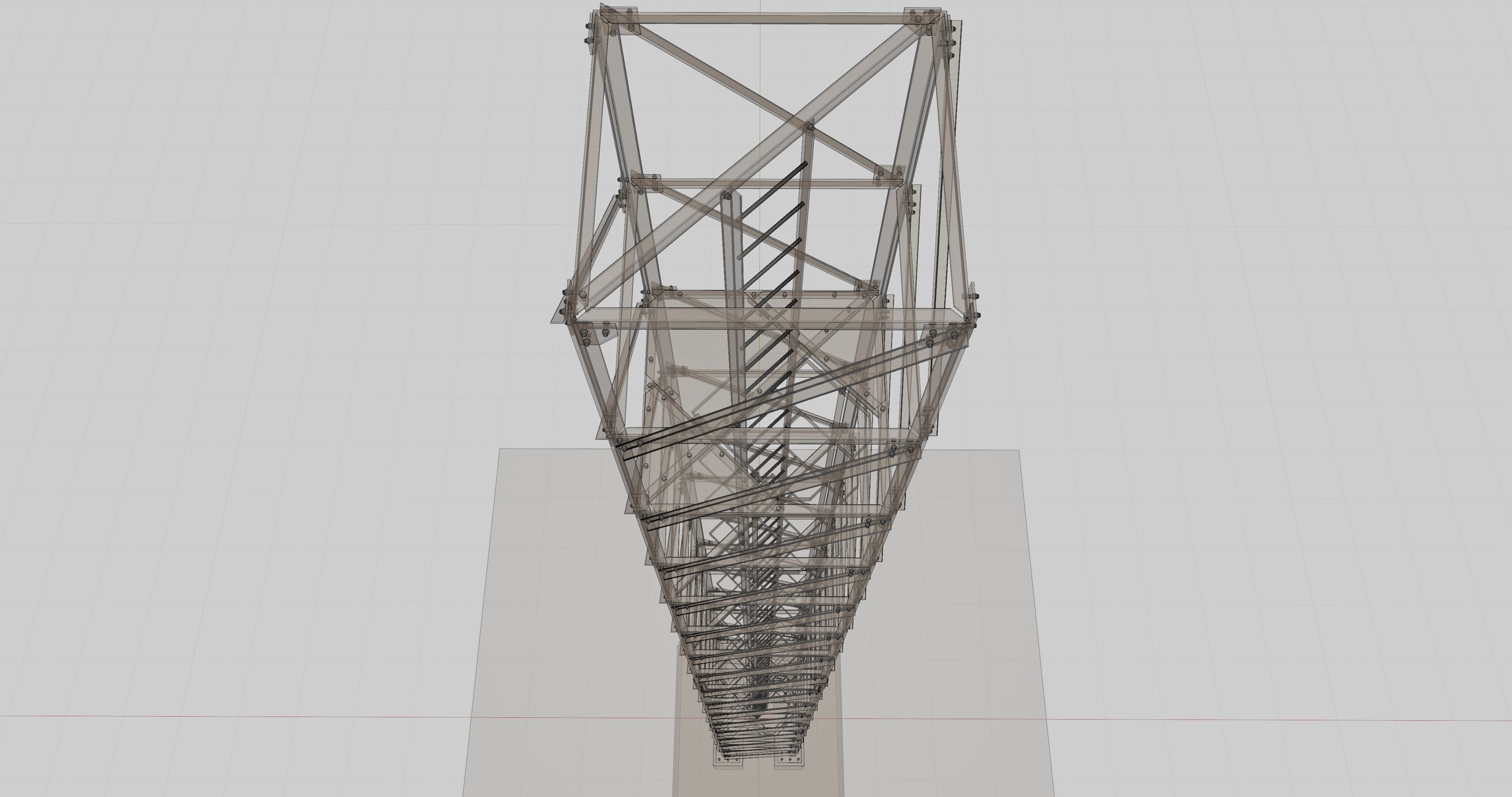 16 Meter Steel Lattice Tower 3D model_19
