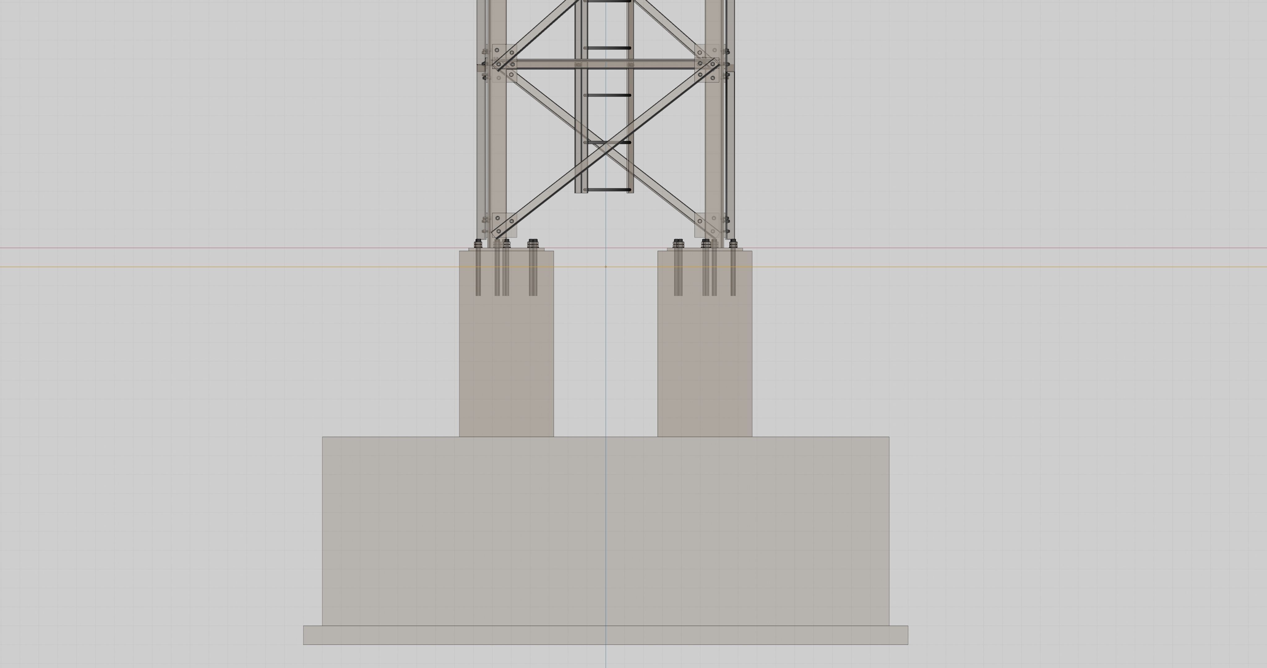 16 Meter Steel Lattice Tower 3D model_16