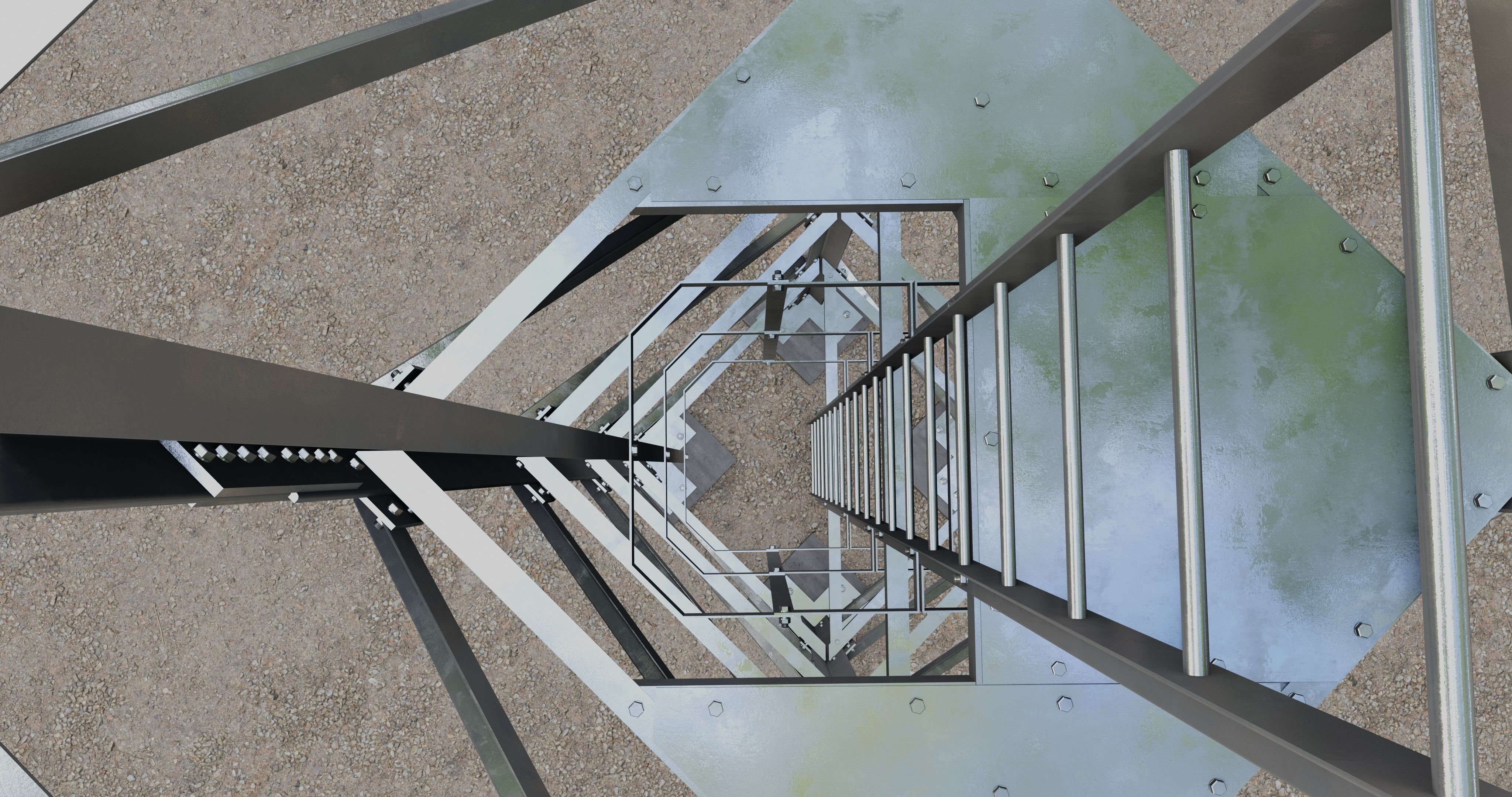 16 Meter Steel Lattice Tower 3D model_10