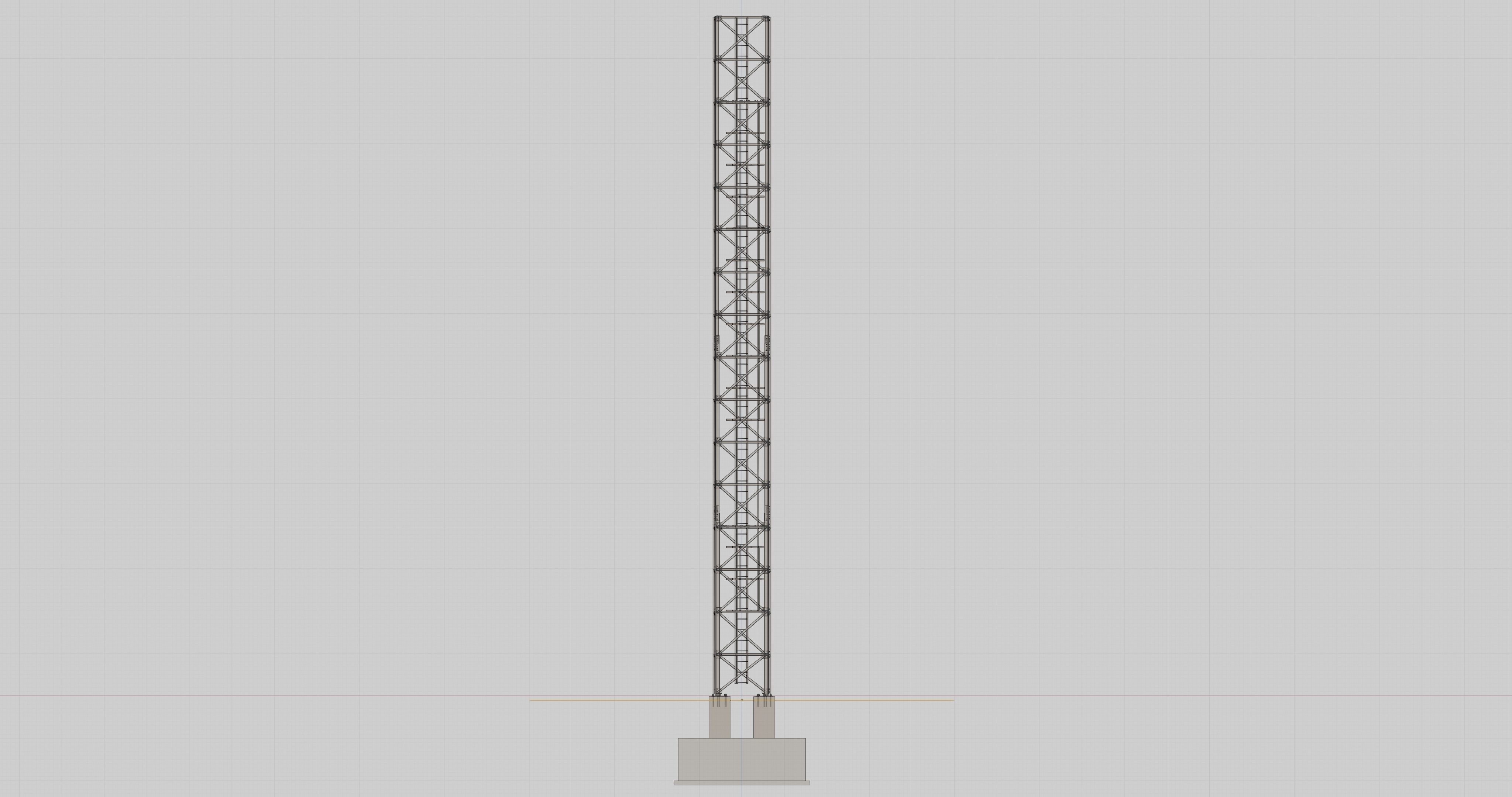 16 Meter Steel Lattice Tower 3D model_15