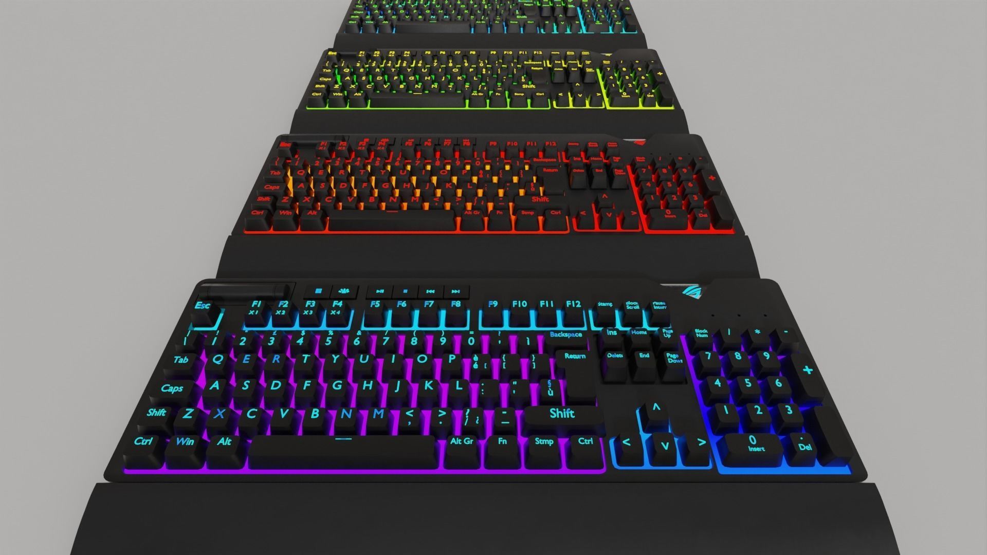 ASUS ROG RGB Gaming Keyboard Gaming Setups  3D model_2