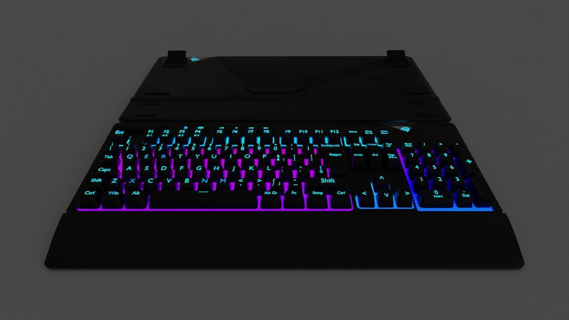 ASUS ROG RGB Gaming Keyboard Gaming Setups  3D model_1