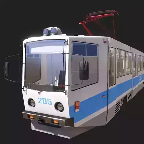 KTM-11 tram with motor coach KTP-11
