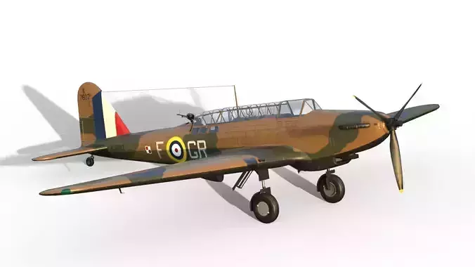 Fairey Battle bomber 3D model