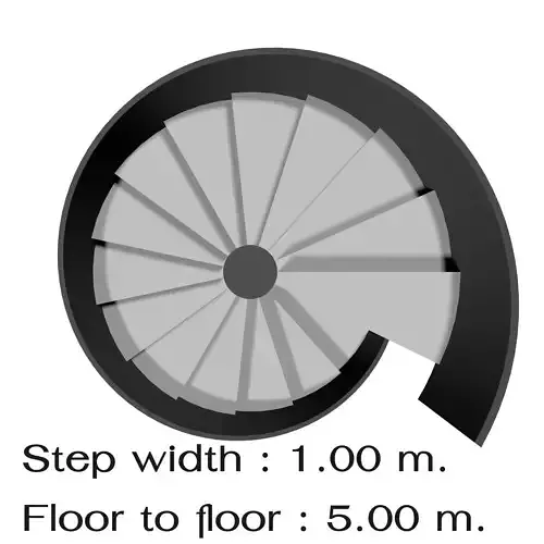 Spiral stair 2023-0006 3D model