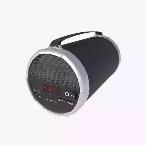 boombox Low-poly 3D model boombox Low-poly 3D model