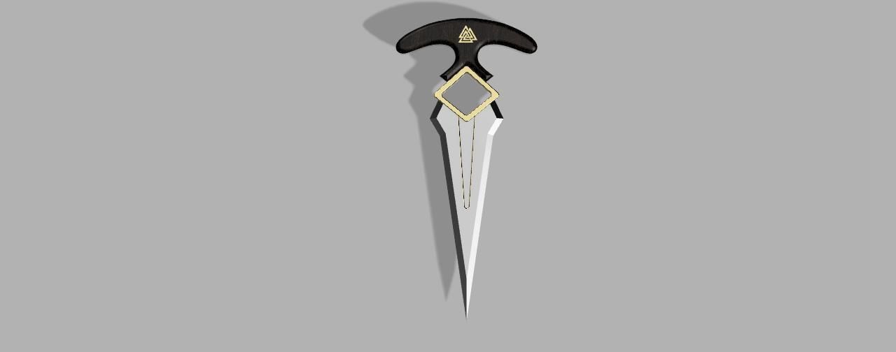 Loki Odinsons Push Dagger 3D print model_8