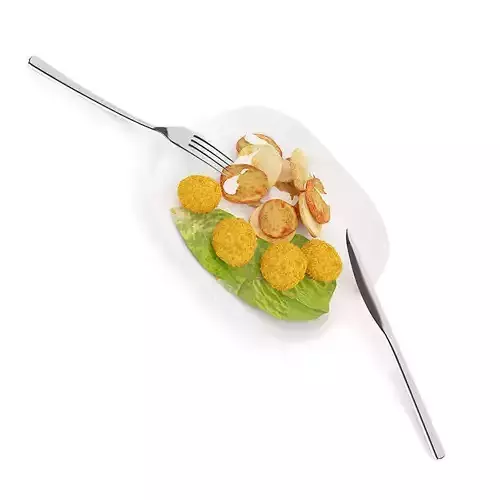 Chicken Nuggets with Fried Potatoes