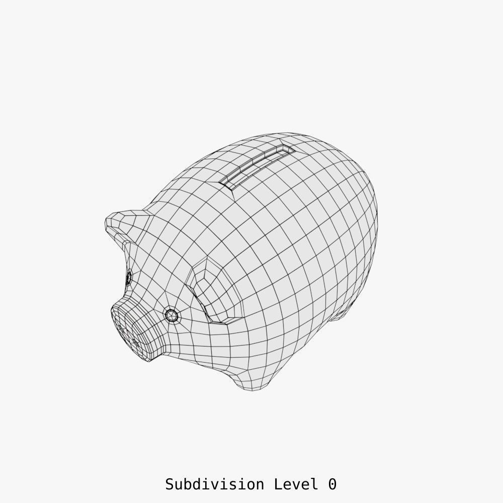 Piggy Bank 3D model_7