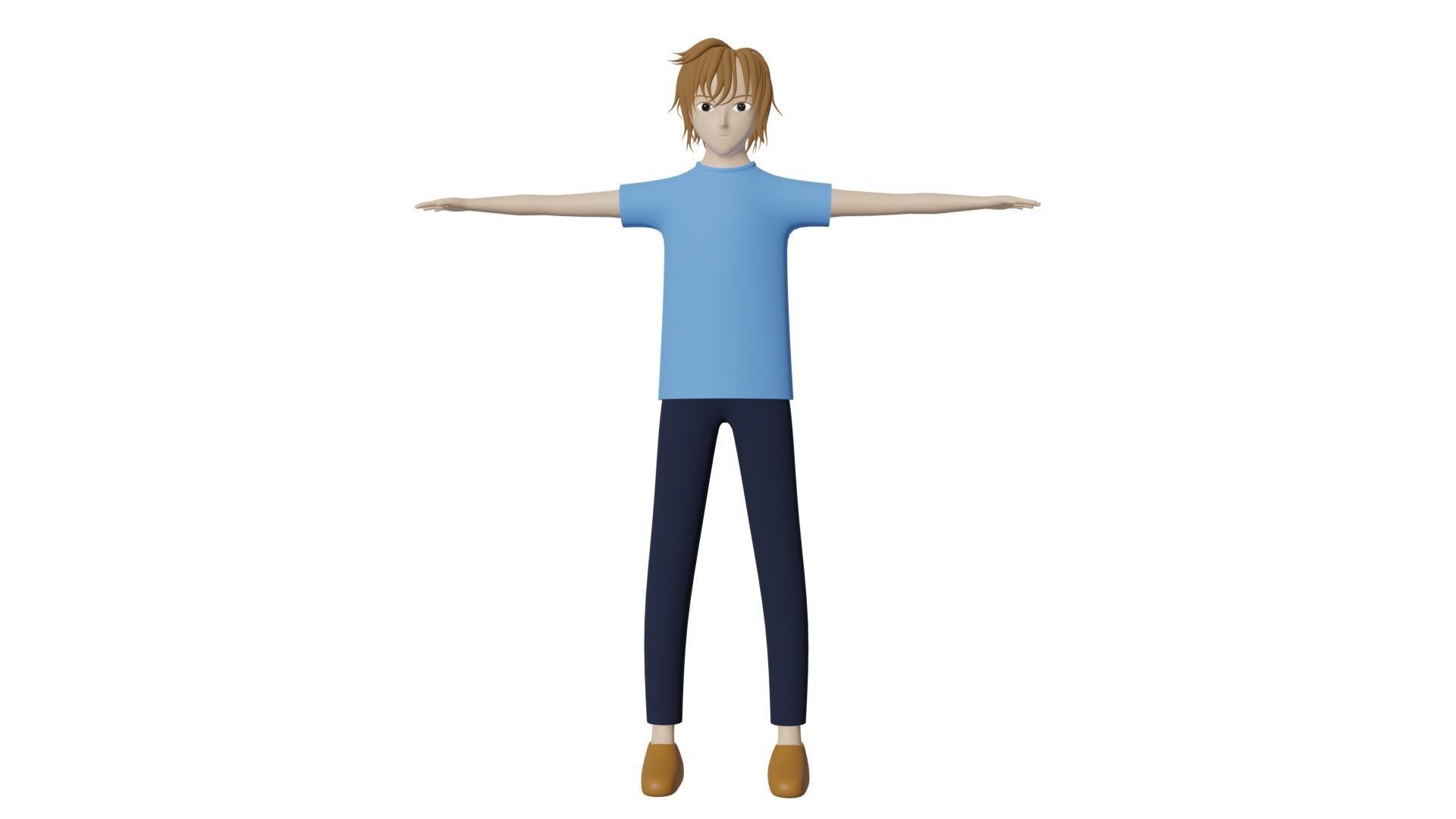 Character Boy Low-poly 3D model_1