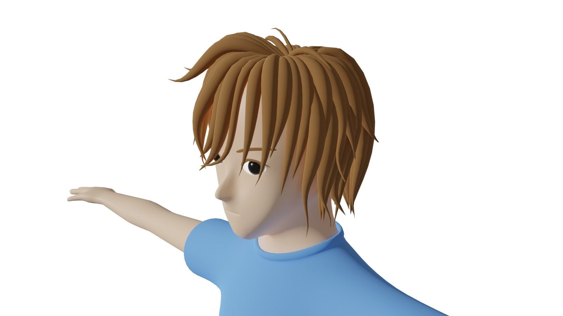 Character Boy Low-poly 3D model_3