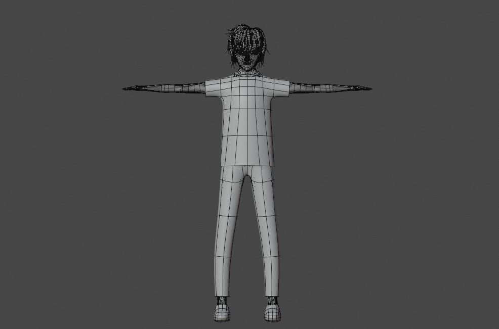 Character Boy Low-poly 3D model_8