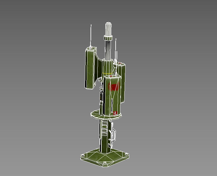 Sci fi sensor model Low-poly 3D model_6