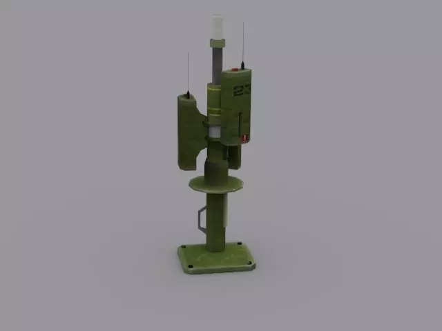 Sci fi sensor model Low-poly 3D model_0