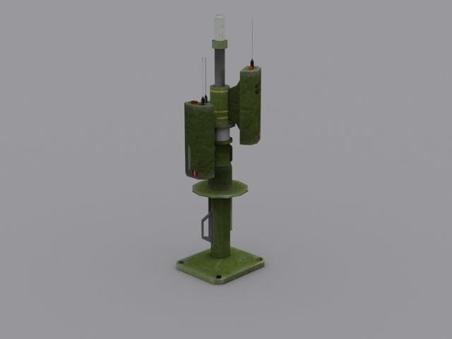 Sci fi sensor model Low-poly 3D model_3