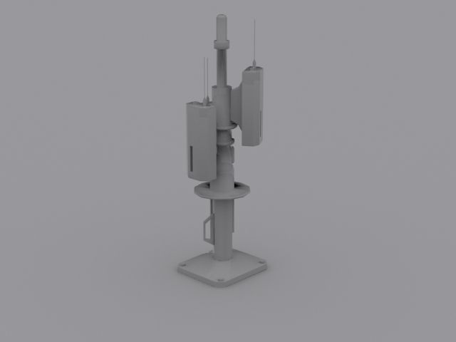 Sci fi sensor model Low-poly 3D model_4