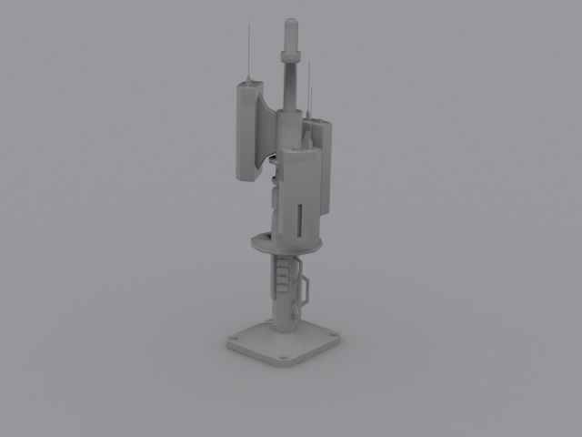 Sci fi sensor model Low-poly 3D model_5